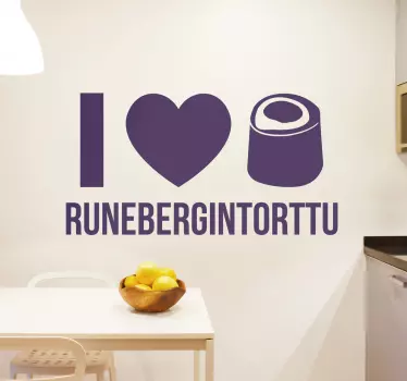 Tarra I love runebergintorttu - Tenstickers