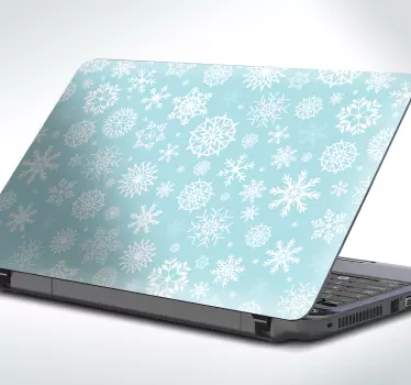 Autocolant pentru laptop textura fulgilor de zăpadă - TenStickers