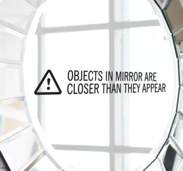Sticker spiegel closer than they appear - TenStickers
