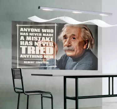 Muursticker quote Einstein mistake - TenStickers