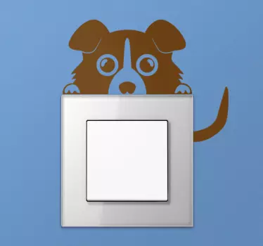 Sticker interrupteur chien caché - TenStickers