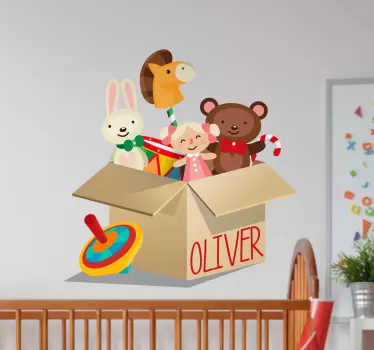 Cutie de jucării personalizabilă pentru copii - TenStickers