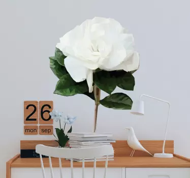 Dekoracyjna naklejka winylowa biały kwiat - TenStickers