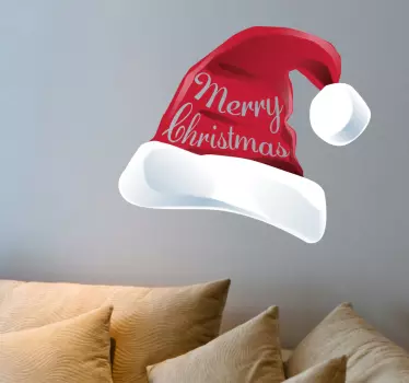 Santa hat wall sticker - TenStickers