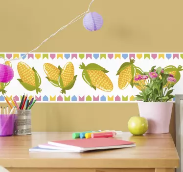 Colorful corn and plants food sticker - TenStickers