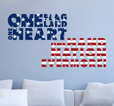 One flag one land wall sticker - TenStickers