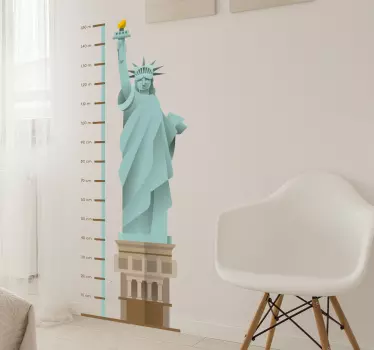 Statue of liberty height chart - TenStickers