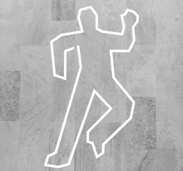 地面犯罪现场标志性地板贴纸 - TenStickers