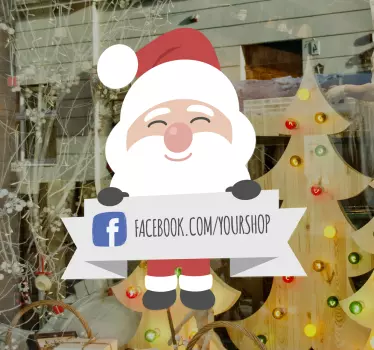 Raamsticker winkel kerst Facebook - TenStickers