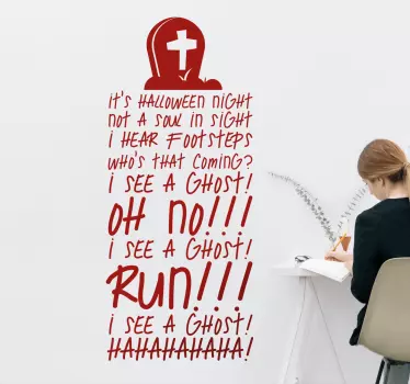 Halloween tekster stue vægmærkat - TenStickers