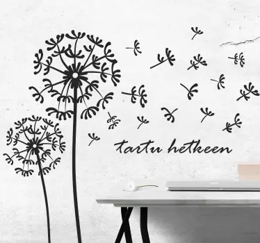 Dandelion flower prints  wall sticker - TenStickers