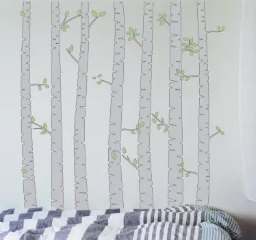 Betula plant tree wall sticker - TenStickers