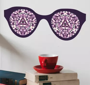 Kaleidoscope glasses Abstract Wall Sticker - TenStickers