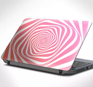 Laptopsticker roze spiraal - TenStickers