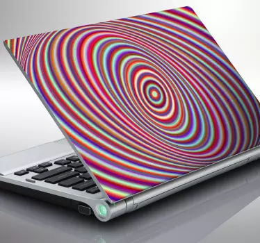 kaleidoscope spiral laptop sticker - TenStickers