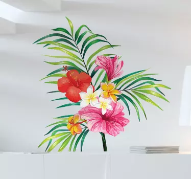 Sticker mural et vitrine tête de lit ornement fleur de tournesol