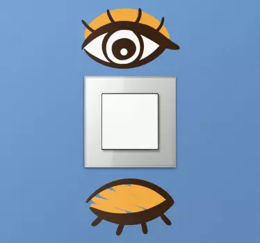 Sticker pour interrupteur yeux - TenStickers