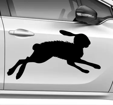 Naljepnica za zečje životinjske automobile - TenStickers
