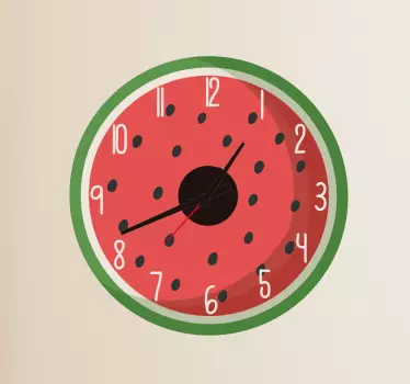 Sticker horloge pastèque jolie - TenStickers
