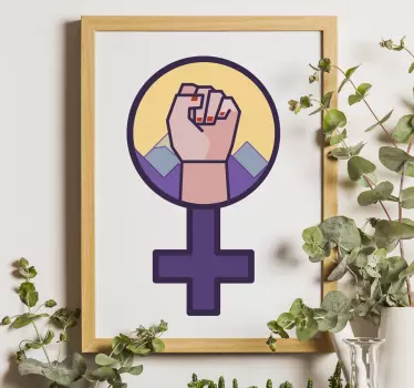 Feminism icon wall sticker - TenStickers
