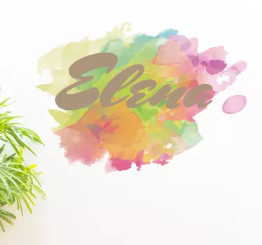 Customizable colorful watercolor wall sticker - TenStickers