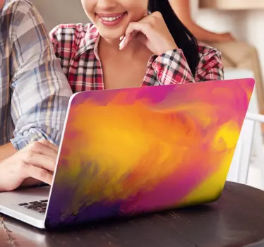 Sticker de culori abstracte pentru laptop - TenStickers