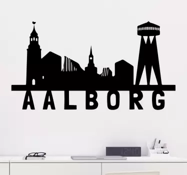 Vinilo skyline Aalborg wall sticker - TenStickers