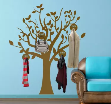 Customizable tree hanger coat hanger sticker - TenStickers