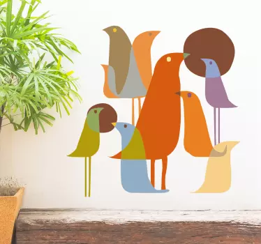 Sticker mural oiseaux - TenStickers