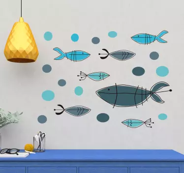 Balık duvar vinil sticker - TenStickers