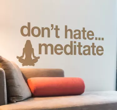 Sticker mural yoga meditate - TenStickers
