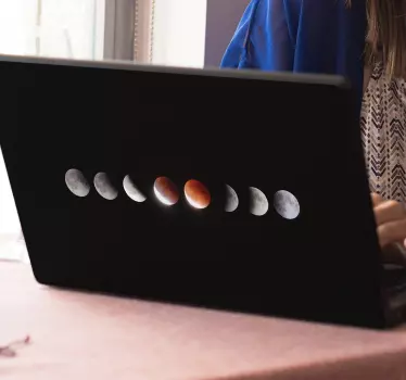 Eclipse laptop vinyl sticker - TenStickers