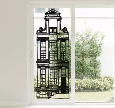 Dutch houses window sticker - TenStickers