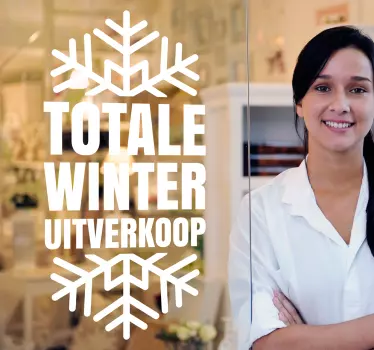 Winkel sticker winter totale uitverkoop - TenStickers