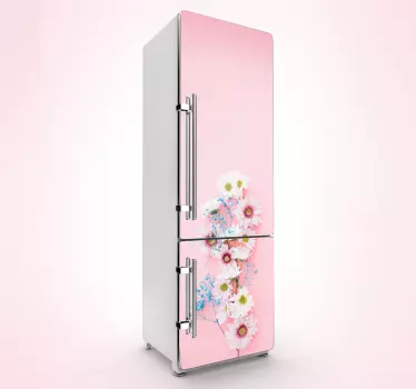 Autocolant de frigider floral - TenStickers