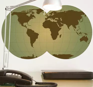 球形世界地图贴纸 - TenStickers
