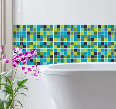 Vintage bathroom tiles wall sticker - TenStickers