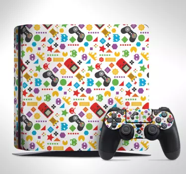 Sticker PS4 Commande Gamer - TenStickers