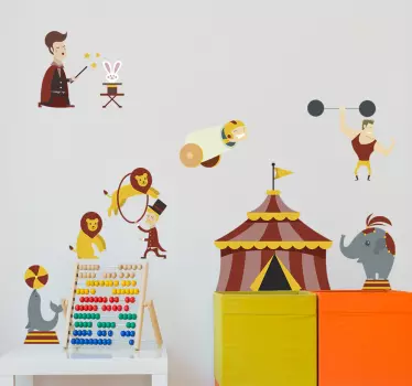 Circus elements circus wall sticker - TenStickers