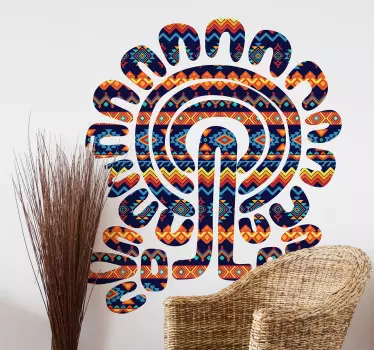 Vinis decorativos étnicos árvore asteca - TenStickers