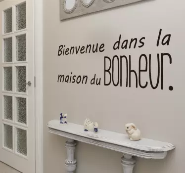 Sticker Entrée Maison du Bonheur - TenStickers