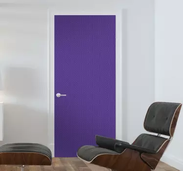 Purple adhesive foil door sticker - TenStickers