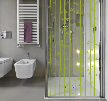 Autocolant cu ecran de duș din bambus - TenStickers