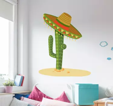 Mexican hat illustration sticker - TenStickers