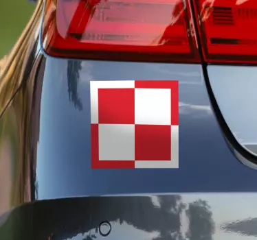 Patriotic Chess Board Car Sticker - TenStickers