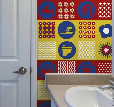 Bathroom tile vinyl wallpaper - TenStickers