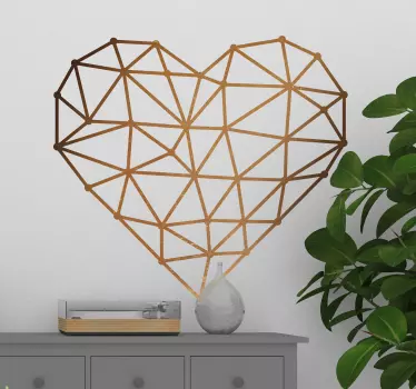 Origami heart wall decal - TenStickers