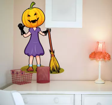 Decorative Halloween Girl Sticker - TenStickers