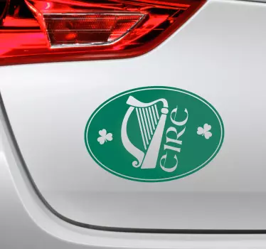 Irish Harp Car Sticker - TenStickers