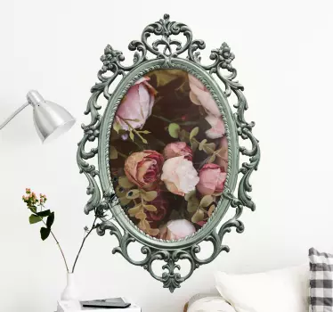 Wall decal personalized vintage mirror - TenStickers